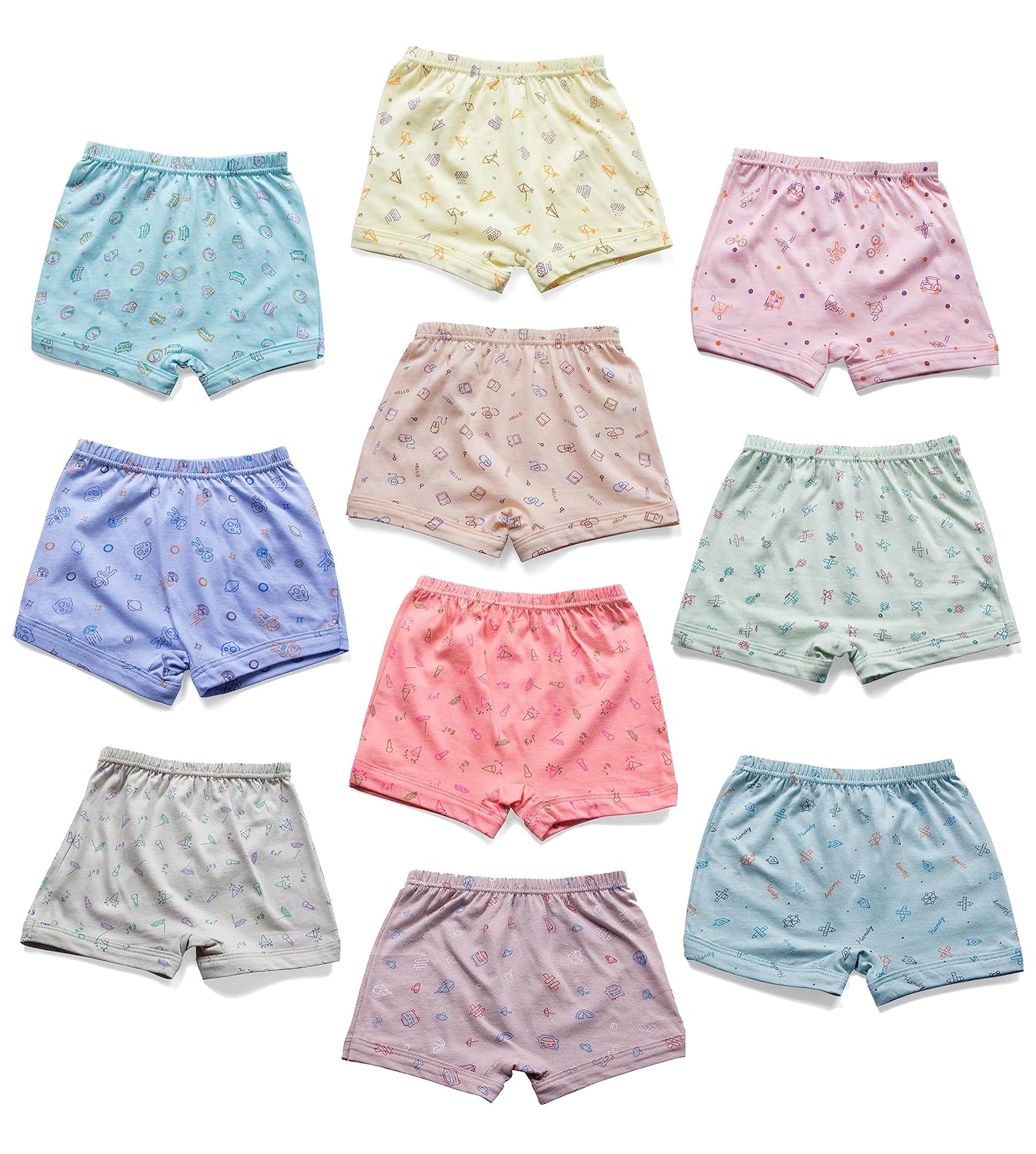 Kids Lovely Boy's/Girl's Drawer Trunk Unisex Underwear 10 PCS